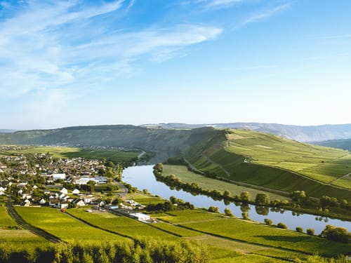 Mosel und Umgebung bei Sonnenschein