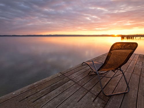 Steeg am See mit Relaxliege