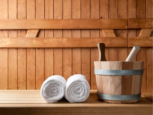 Sauna aus Holz