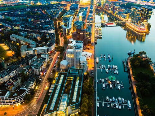 Luftaufnahme von Düsseldorf