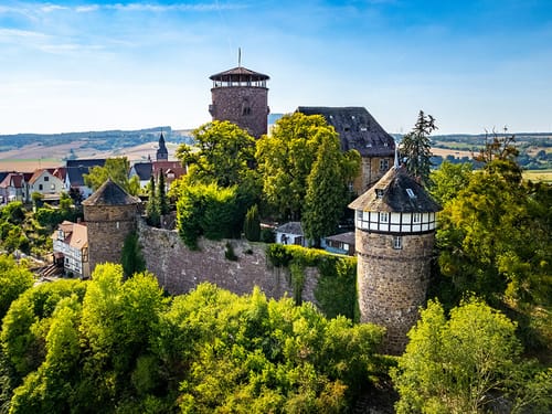 Panoramaaufnahme von der Burg