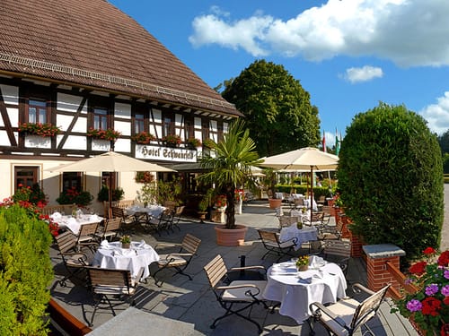 Hotelterrasse vom Hotel Schwanefeld