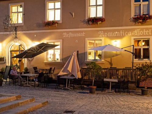 Abendstimmung im Biergarten