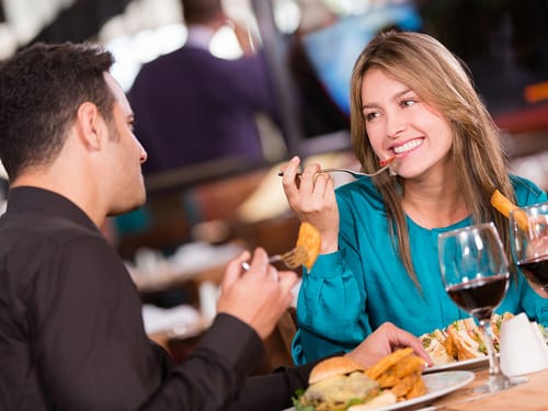 Paar im Restaurant