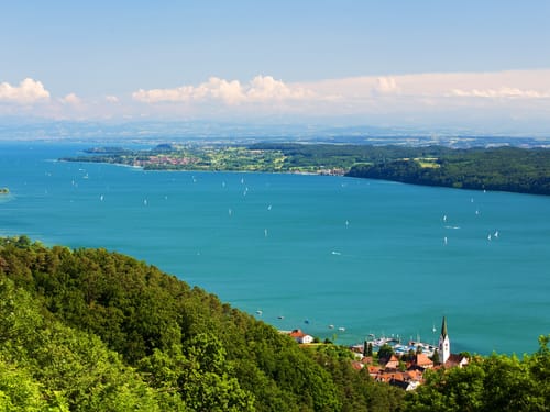 Blick auf den Bodensee und Umgebung