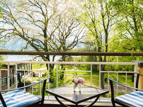 Aussicht in die Natur vom Hotelzimmer aus