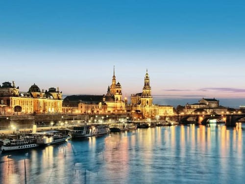 Die Elbe mit Blick auf Dresden