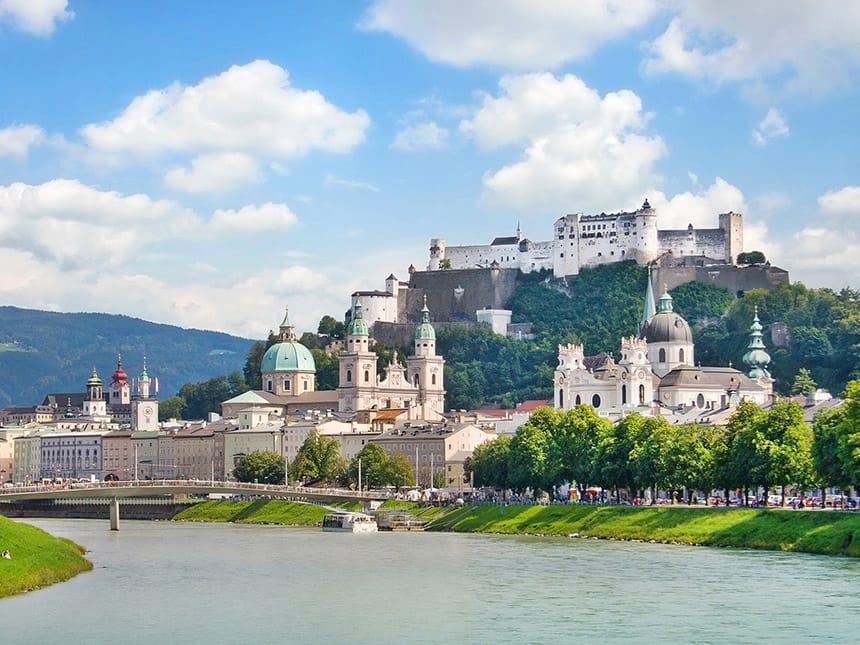 Panoramaaufnahme von Salzburg