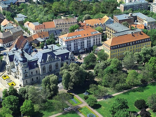 Radisson Blu Hotel Halle Merseburg aus der Luft