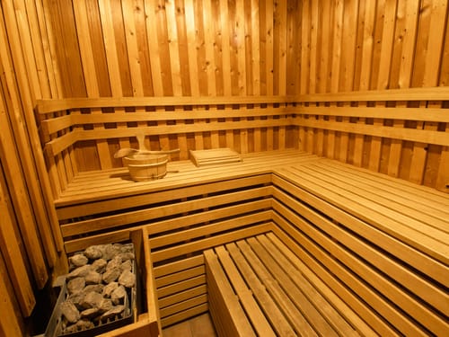 Kleine Holzsauna