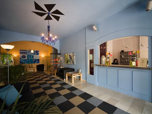 Rezeption und Eingang des Appartementhaus Thermenhof