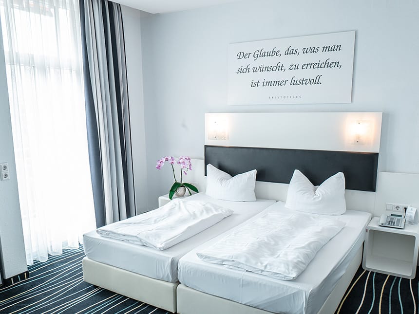 hell und freundliches Doppelzimmer mit Twinbett 