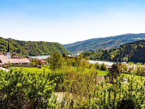 herrliche Aussicht bei Sonnenschein