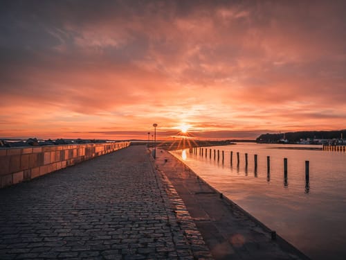 Sonnenuntergang auf der Insel Rügen