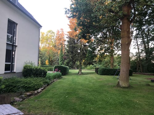 Hotel Garten bei Sonnenschein