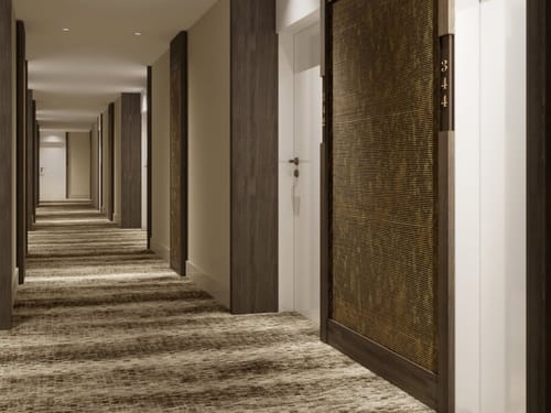 Langer Hotelflur