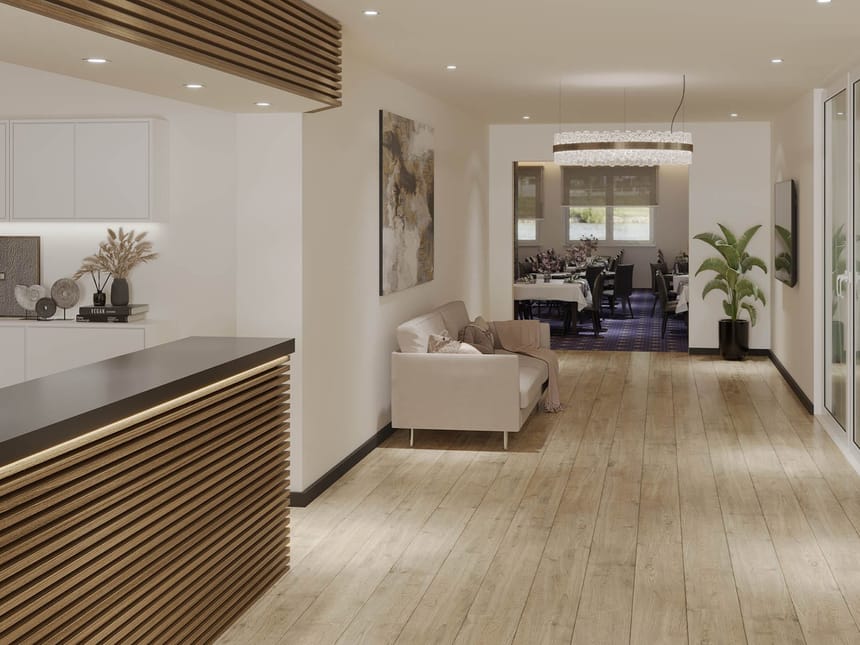 Rezeption und Eingangsbereich im besttime Hotel Boppard