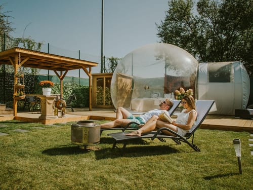 Übernachtung im Bubble Tent