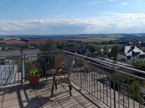 Panoramablick vom Balkon aus des Hotels