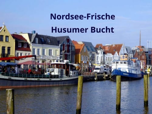 Erkunden Sie die Husumer Bucht mit ihrer charmanten Hafenlandschaft und den bunten historischen Gebäuden. Ein Ort voller Nordsee-Charme und maritime Atmosphäre.