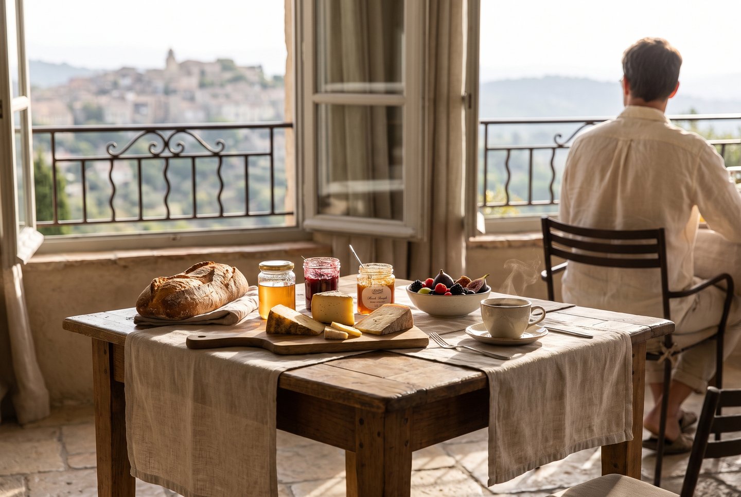 Frühstückskultur ohne Zeitdruck Frisches regionales Hotelfrühstück in entspannter Morgenatmosphäre ohne Zeitdruck